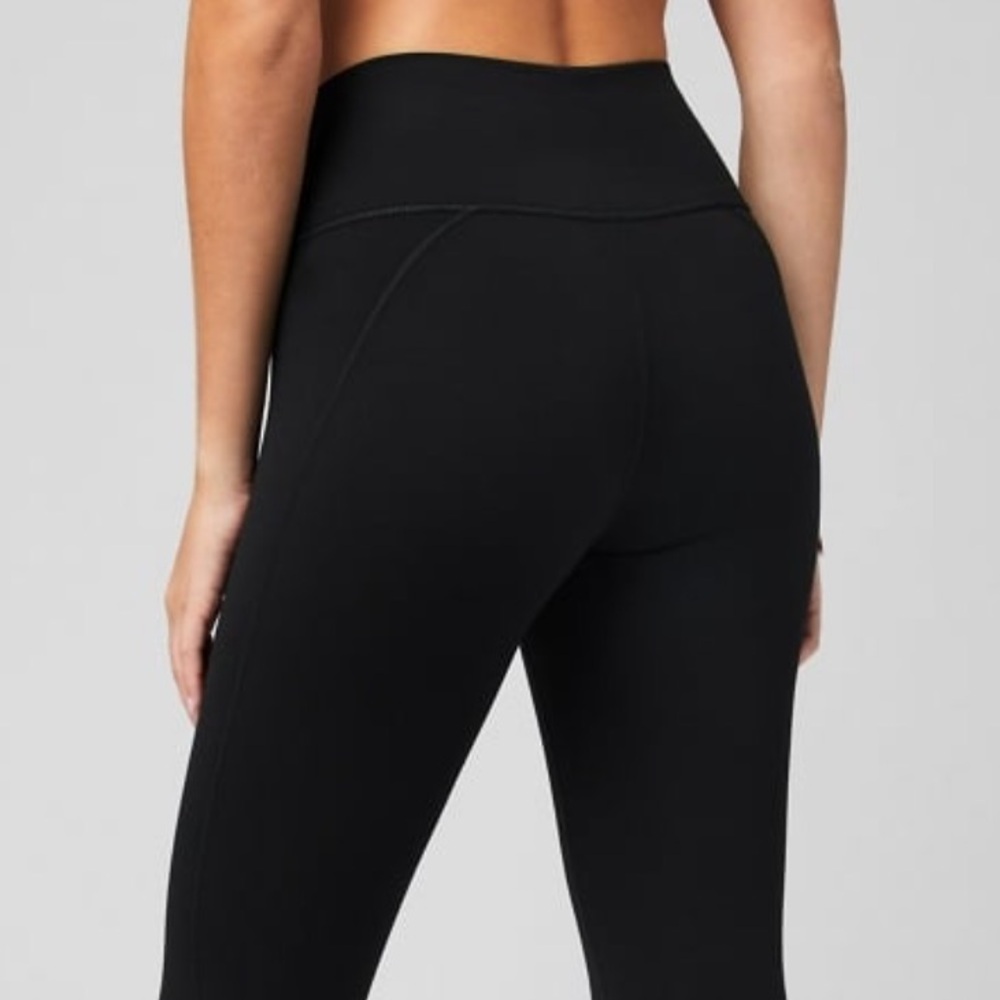 Fabletics Black Leggings W/ Mesh Panel